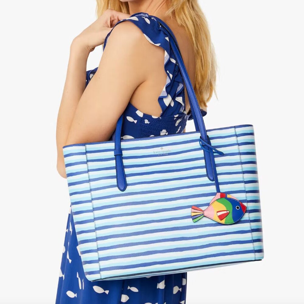 NWT Kate Spade Schuyler Wave Stripe Medium Tote